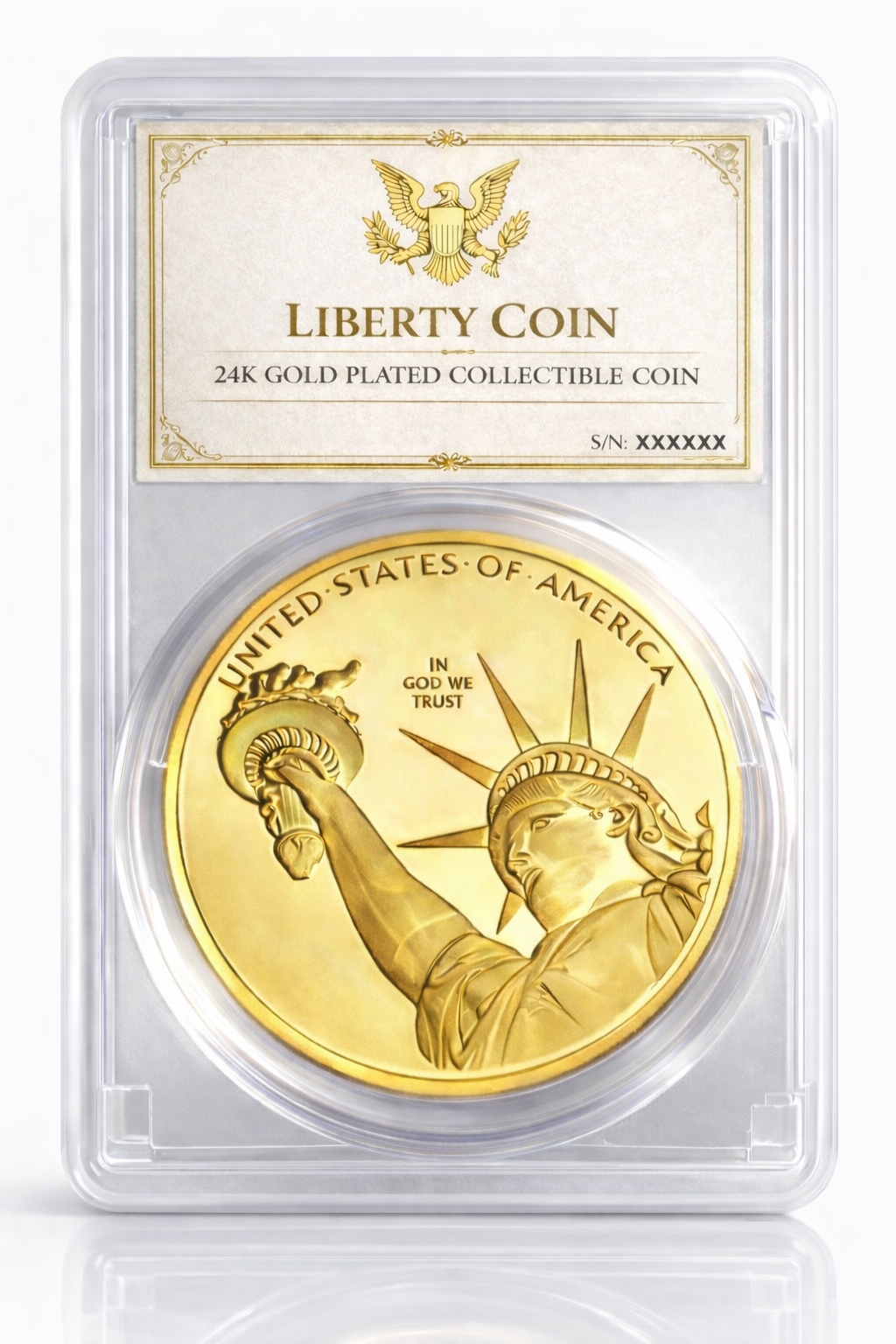 Gold Plated Liberty Coin